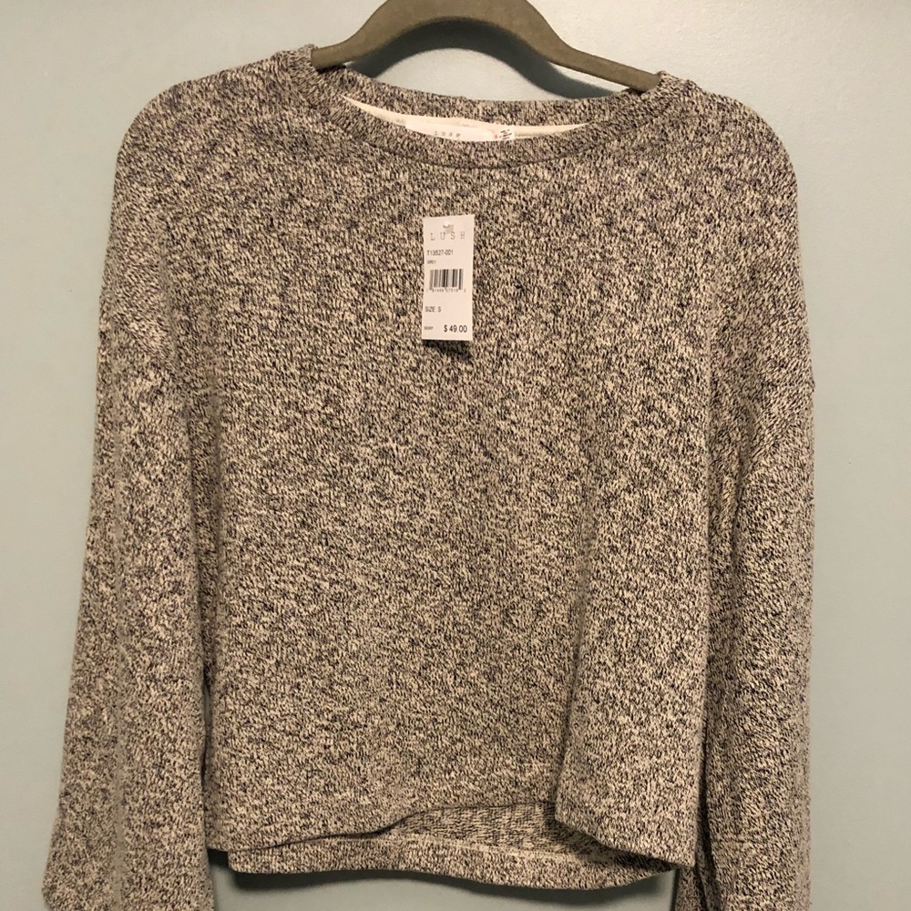 Lush marled bell sleeve sweater